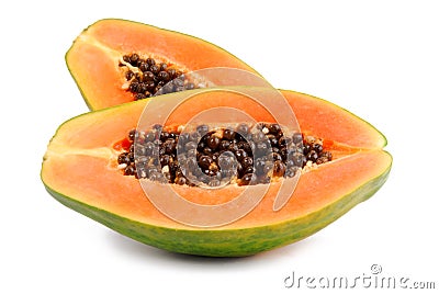 Papaya fruit isolated Stock Photo