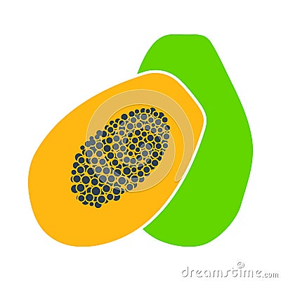 Papaya Icon Vector Illustration