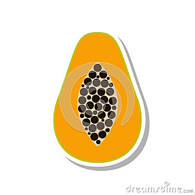 Papaya icon Vector Illustration