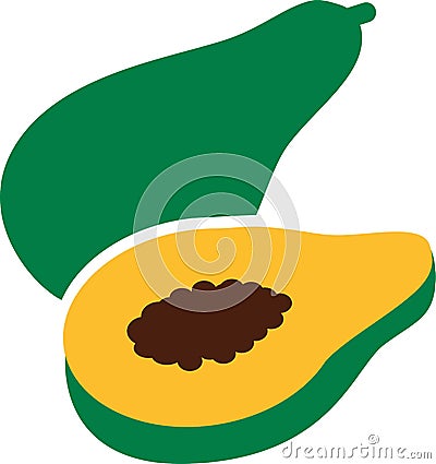 Papaya icon vector Vector Illustration