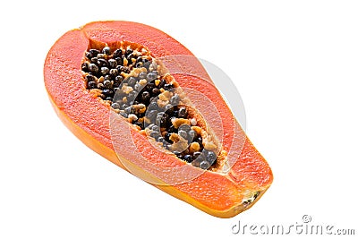 Papaya isolated on white Stock Photo