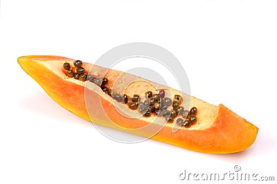 Papaya slice Stock Photo