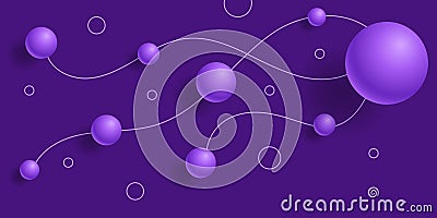 Purple background 3D. Ðbstract geometric background. Vector illustration. Vector Illustration