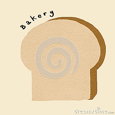 bread(the character with hand-free drawing) Stock Photo