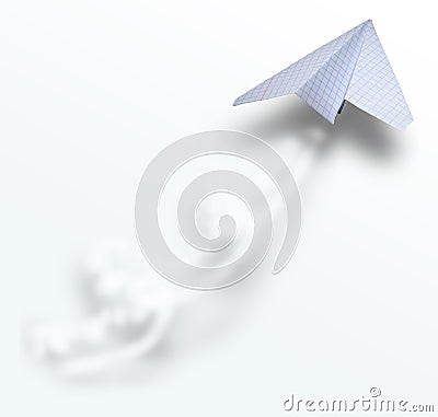 Paper airbus with tail Stock Photo