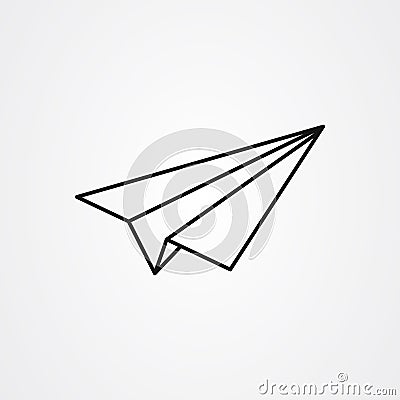 Paper airplane icon logo vector design Vector Illustration