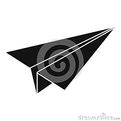 Paper airplane icon, simple style Vector Illustration