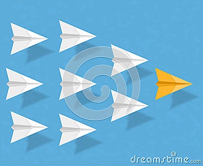 Paper Airplanes Vector Illustration