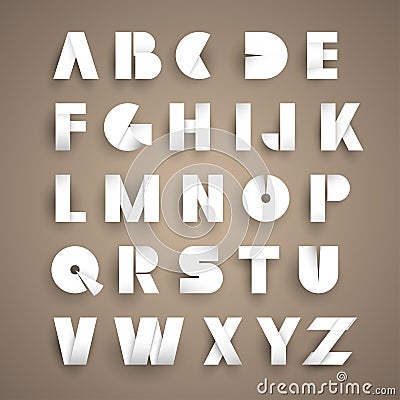 Paper alphabet Stock Photo