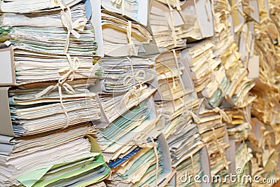 Paper archive Stock Photo