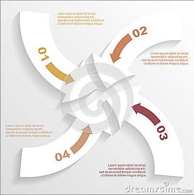 Paper arrows infographic Vector Illustration