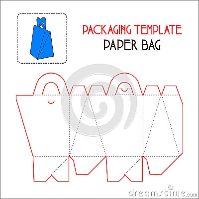 PAPER BAG PACKAGING TEMPLATE Vector Illustration