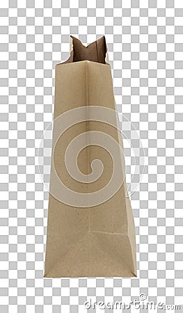 Paper bag on transparent layer with clipping path included Stock Photo