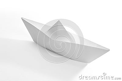 Paper Boat Stock Photo