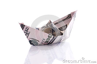 Paper boat Stock Photo