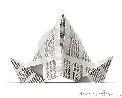 Paper cap as origami handicraft Vector Illustration