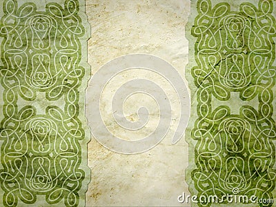 Paper with celtic pattern Stock Photo