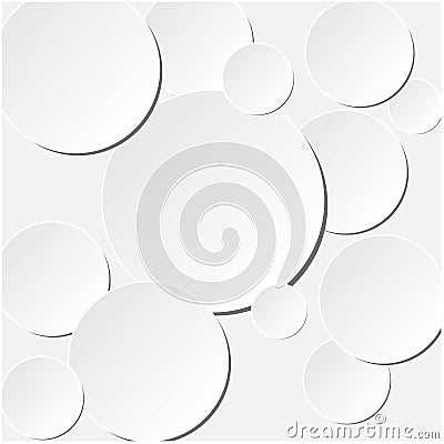Paper circle banner with drop shadows. Flat designe. Vector illustration Cartoon Illustration
