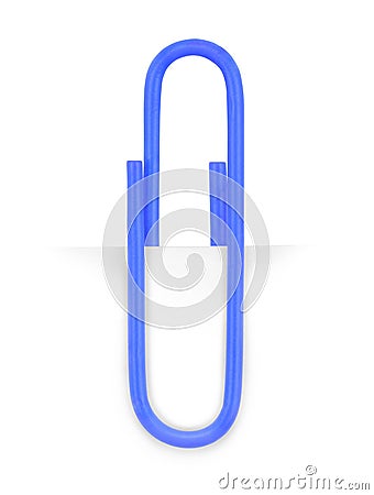 Paper clip attached to sheet of paper on white Stock Photo