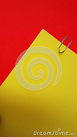 paper clip on color background Stock Photo