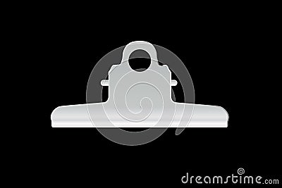 Paper clip on dark background Stock Photo