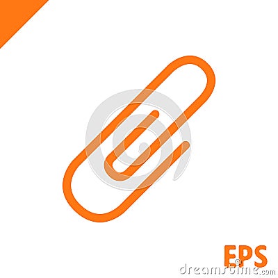 Paper clip icon stock vector illustration flat design Vector Illustration