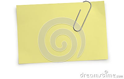 Paper Clip & Memo Stock Photo