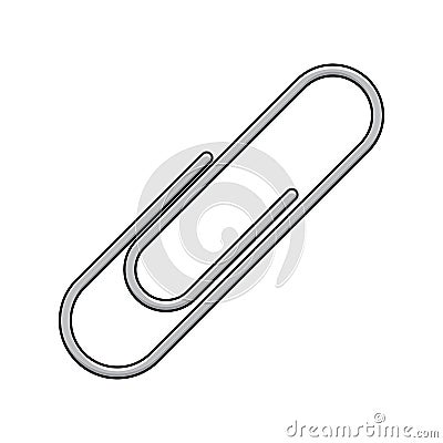 Paper clip office vector design isolated on white Vector Illustration