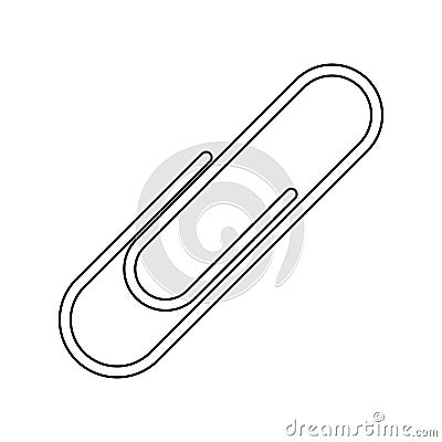 Paper clip office vector design isolated on white Vector Illustration