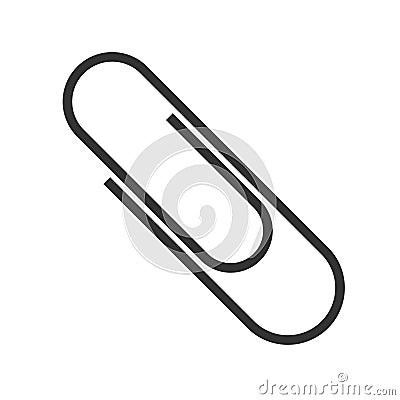 Paper clip office graphic black sign Cartoon Illustration