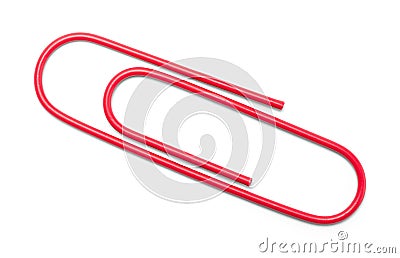 Paper Clip Red Stock Photo