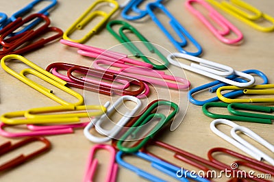 Paper clips Stock Photo