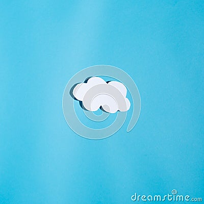 Paper cloud with hard shadow Stock Photo