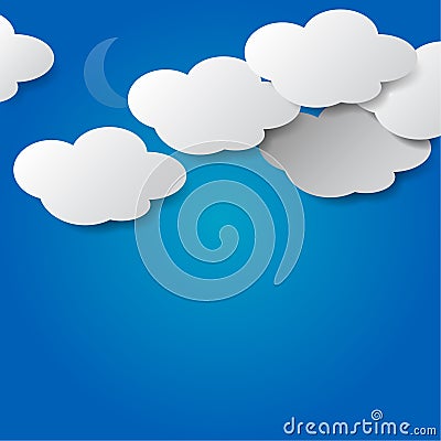 Paper Clouds Background Stock Photo
