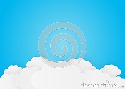 Paper clouds Vector Illustration