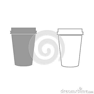 Paper coffee cup it is icon . Vector Illustration