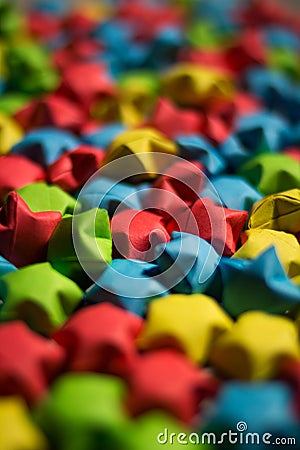 Paper Colorful Stars Stock Photo