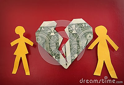 Paper couple heart Stock Photo