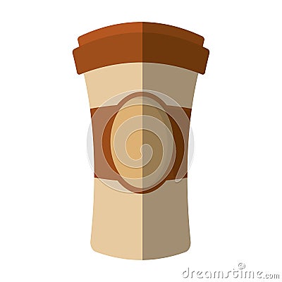 paper cup coffee shadow Cartoon Illustration