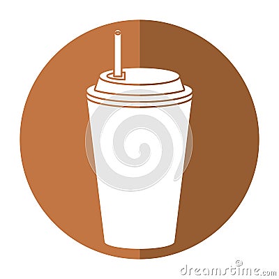 paper cup coffee shadow Cartoon Illustration