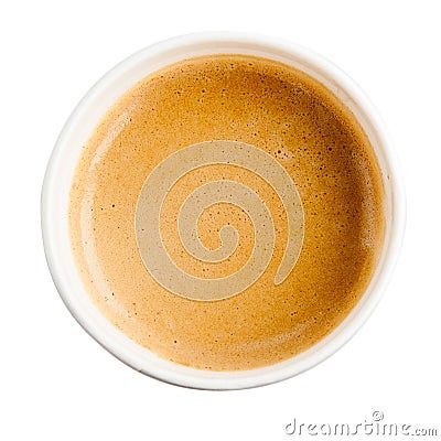 Paper cup espresso coffee with foam Stock Photo