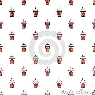 Paper cup pattern seamless Vector Illustration