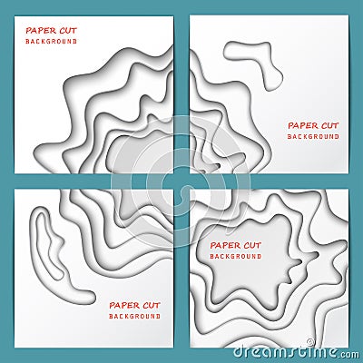 Paper cut background Vector Illustration