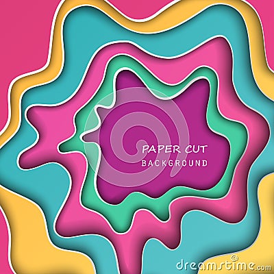 Paper cut background Vector Illustration