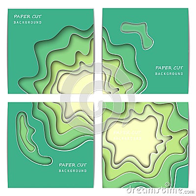 Paper cut background Vector Illustration