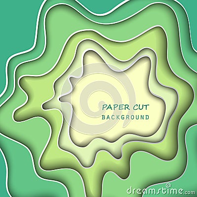 Paper cut background Vector Illustration