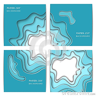 Paper cut background Vector Illustration