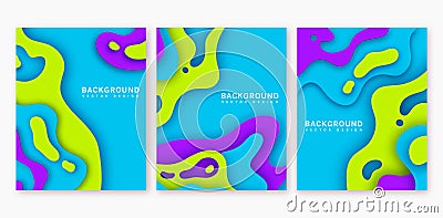 Paper cut banners. Abstract vector backgrounds Vector Illustration