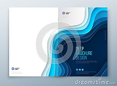 Paper cut brochure design. Paper carve abstract cover for brochure flyer magazine annual report or catalog design Vector Illustration