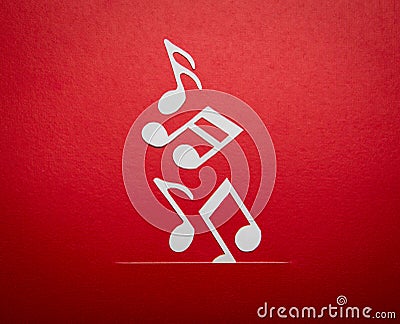 Paper cut of music note with copy space Stock Photo